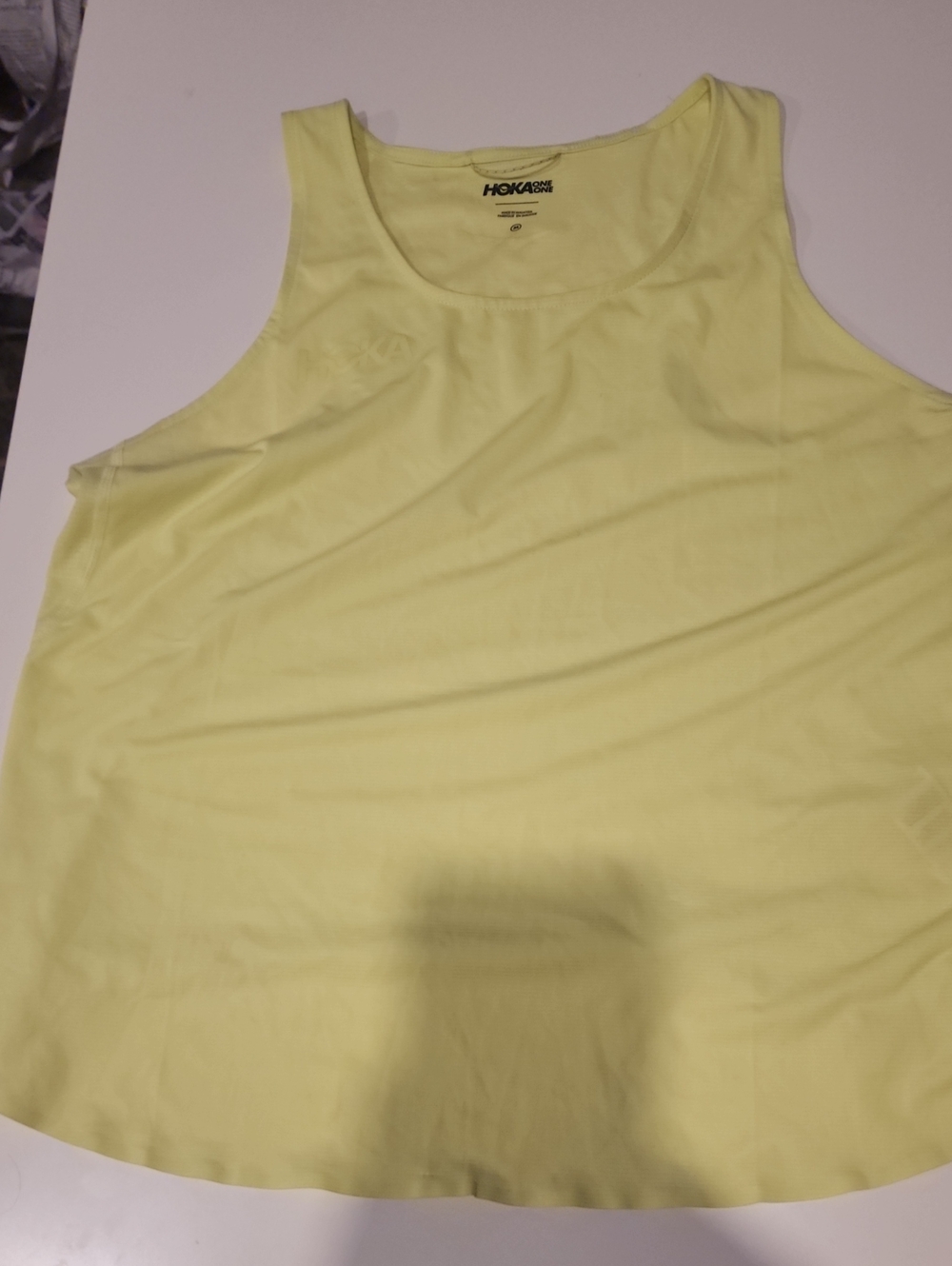 Hoka Women's Light Yellow Performance Tank Top